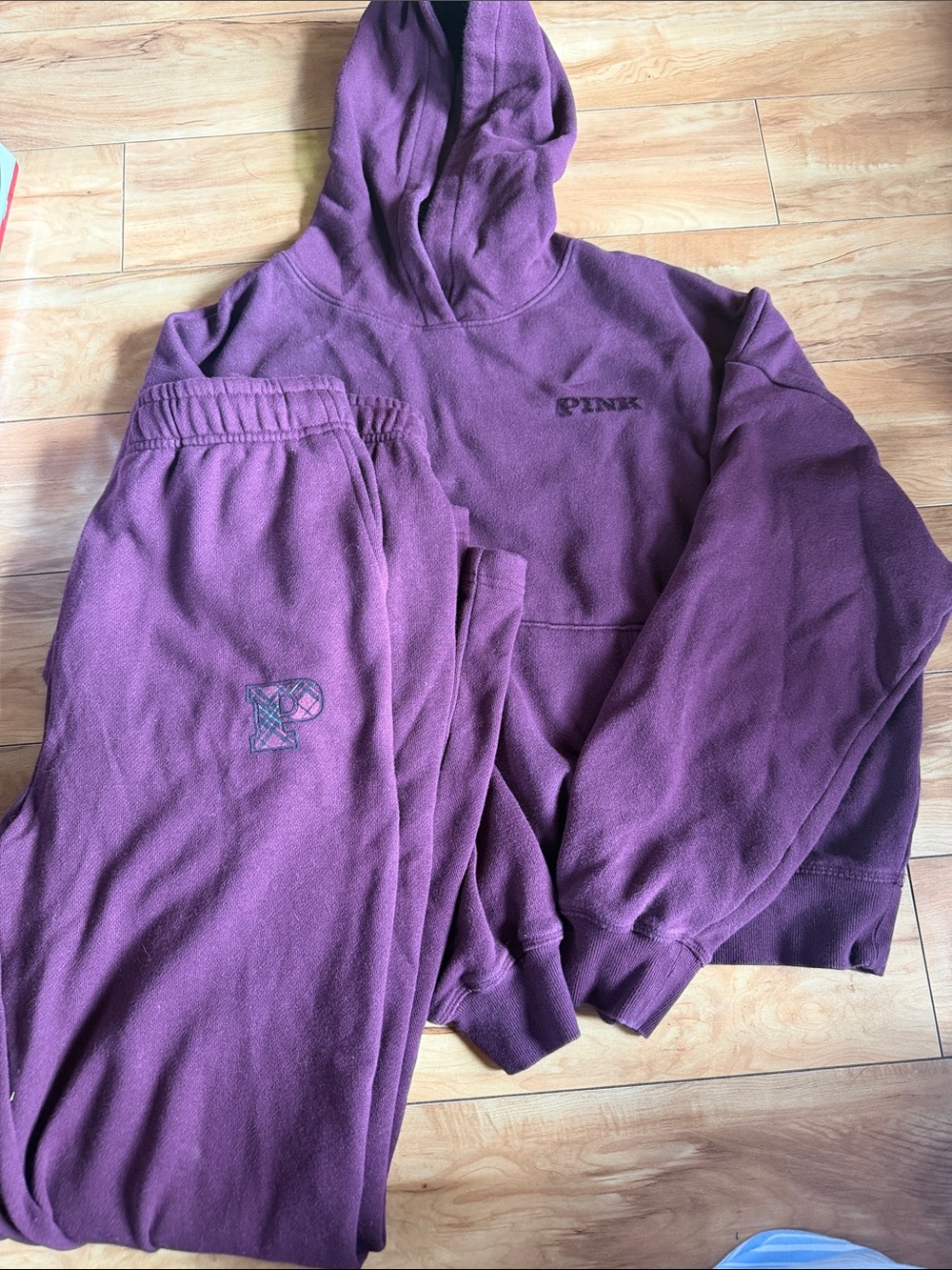 PINK Victoria's Secret Purple Hoodie & Sweatpants Set